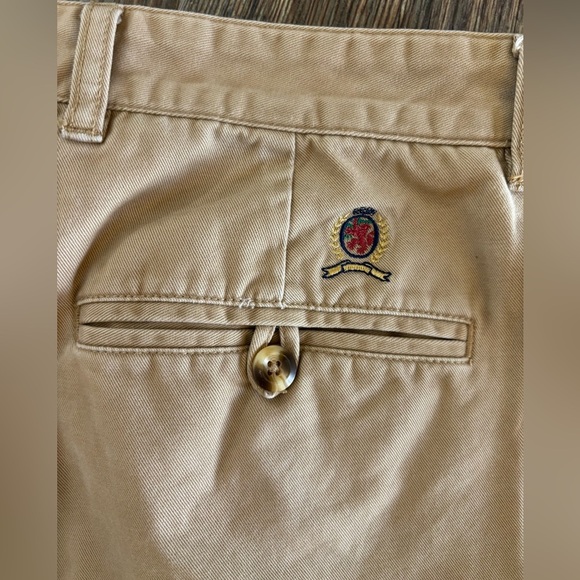 *Read Vtg Y2K Tommy Hilfiger Khaki Chino Pants Mens 36X30 Beige Cuffed Pleated - Picture 10 of 11